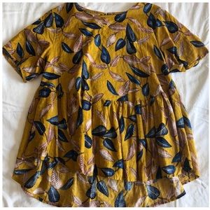 ROMWE Yellow Smock Blouse